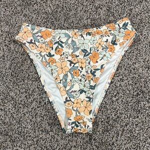 Cupshe Floral High-Waisted Bikini Bottom
